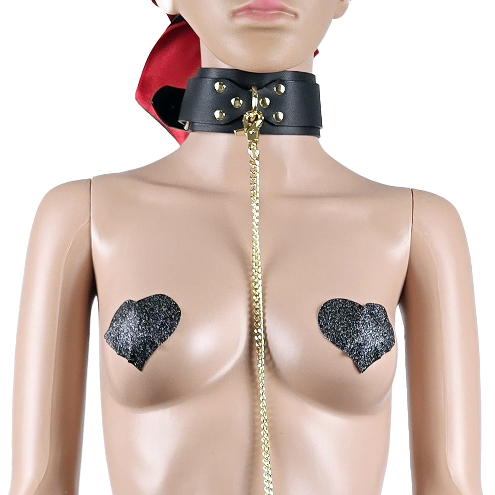 Deluxe Vegan Leather Bondage & Restraint Set Black