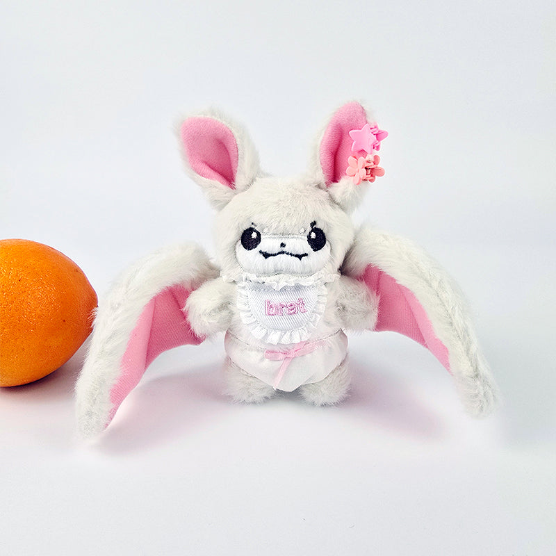 Bratty Bat Mini and Bratty Brat Mini Plushie with Keychain and Dress-Up Accessories