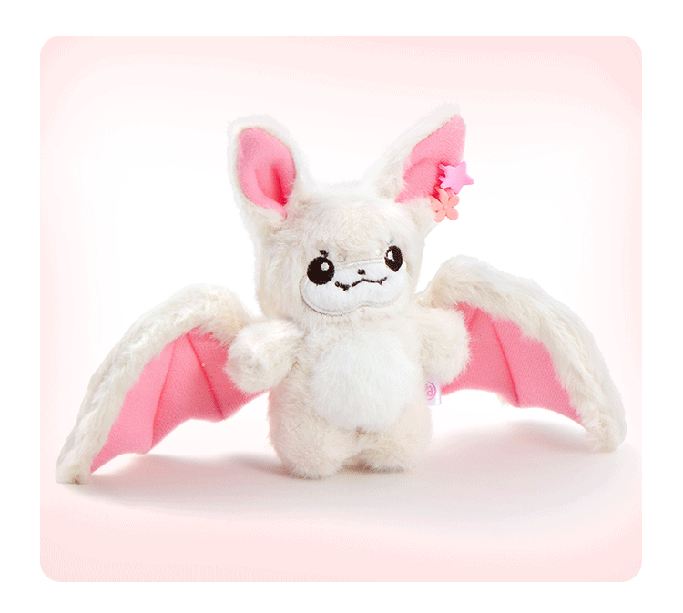Bratty Bat Mini and Bratty Brat Mini Plushie with Keychain and Dress-Up Accessories