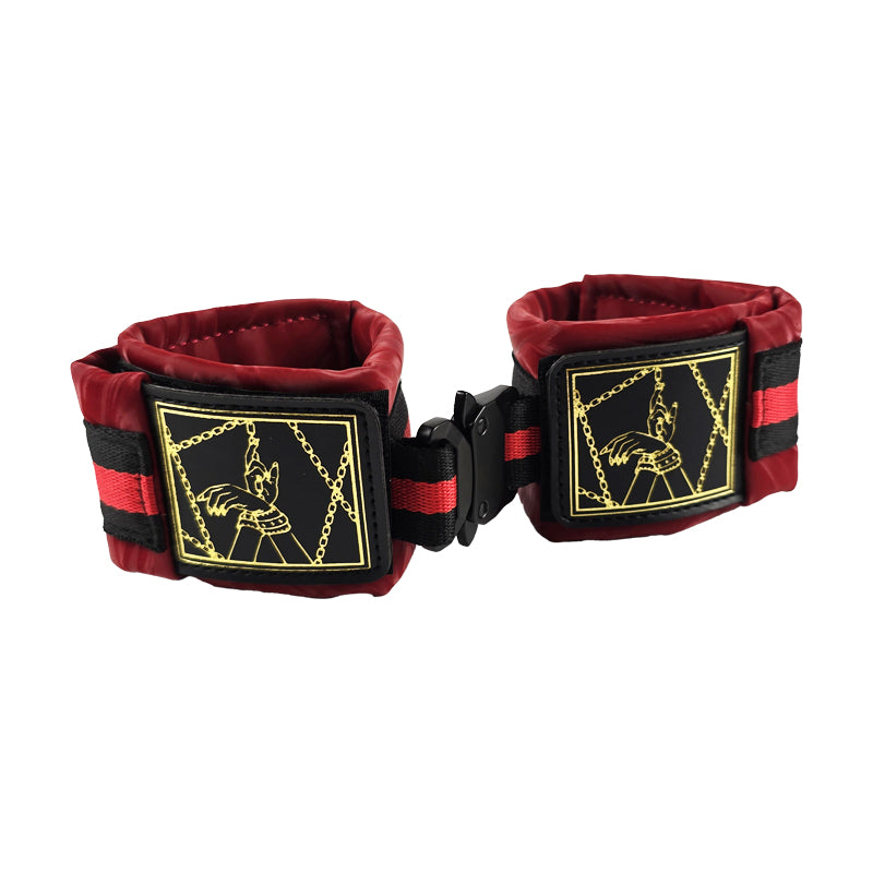 Deluxe BDSM Red Passion Multi-Position Bondage Restraint Kit (7pc)