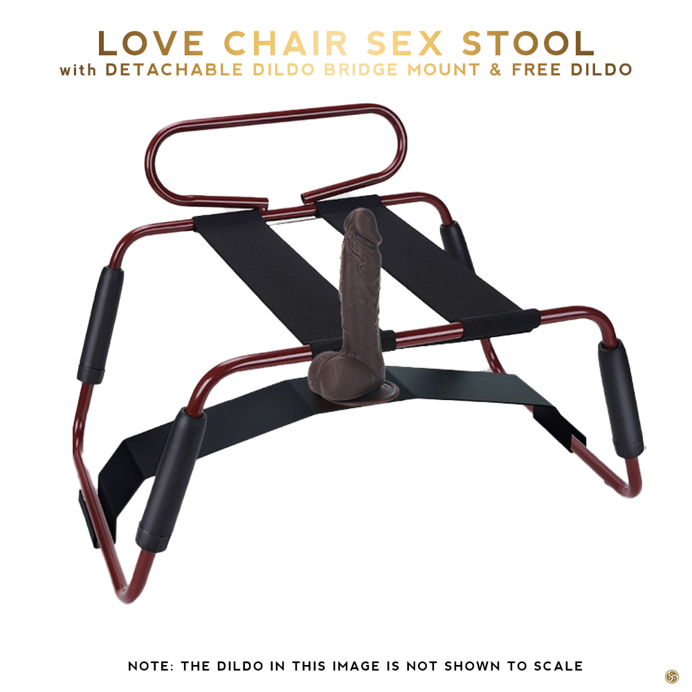 Sex Bounce Stool with dildo bridge mount and FREE suction cup dildo