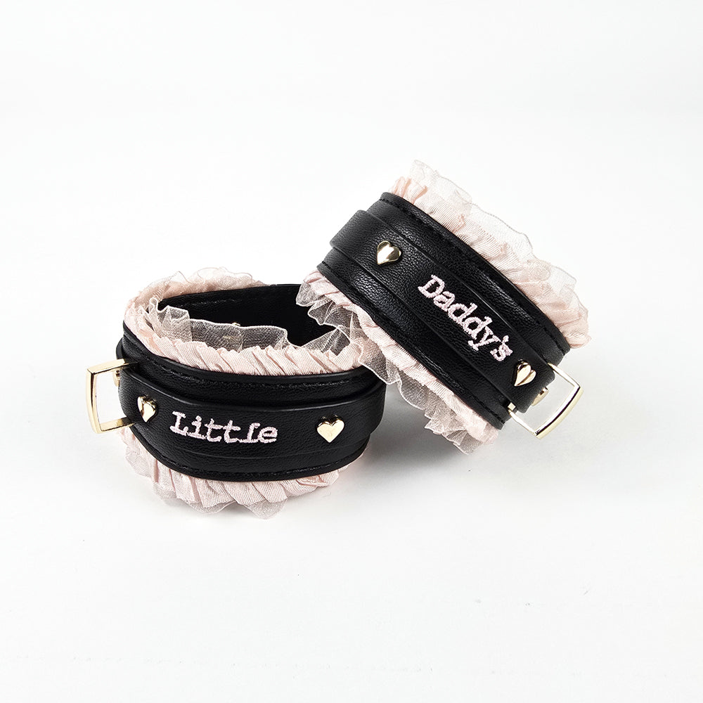 Daddy Dom/Little Girl DDLG Black Pink Bondage Set