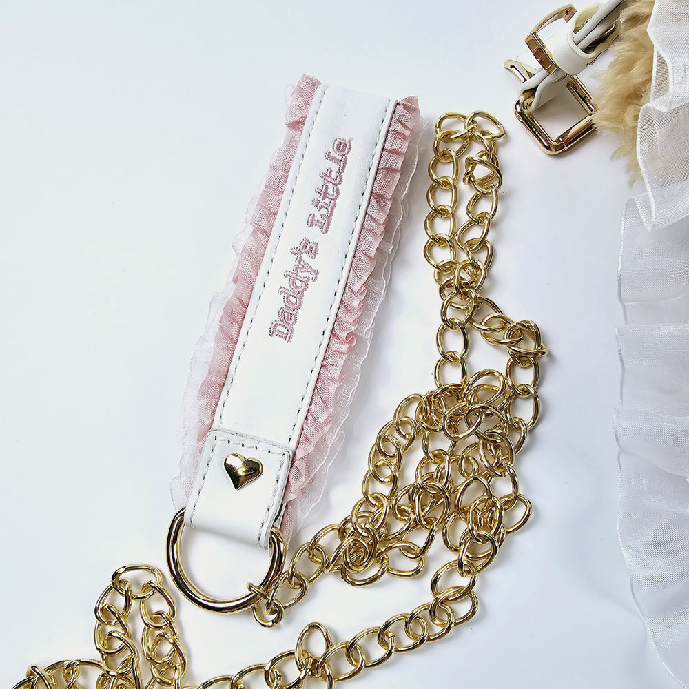 Daddy Dom/Little Girl DDLG White Pink Bondage Set