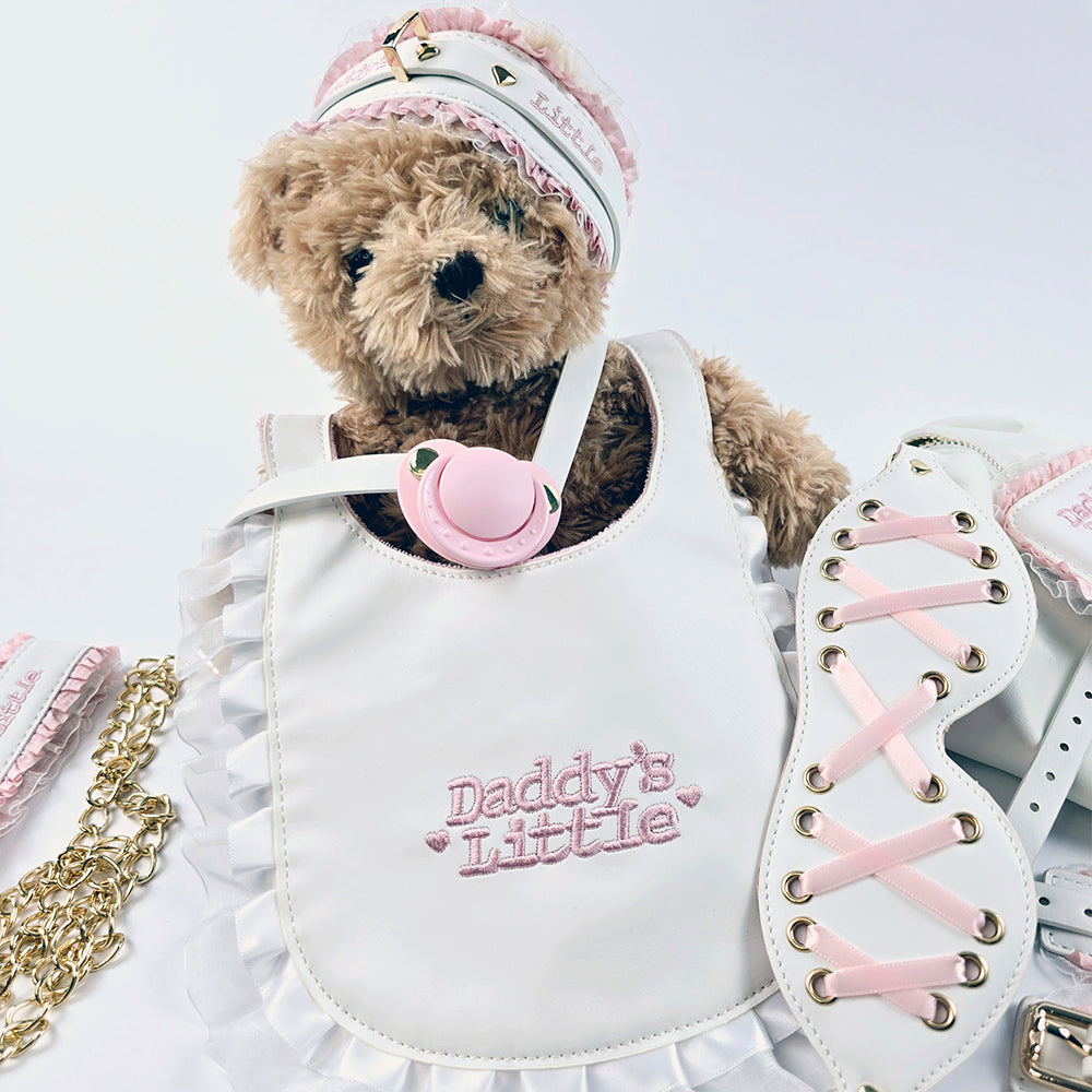 Daddy Dom/Little Girl DDLG White Pink Bondage Set
