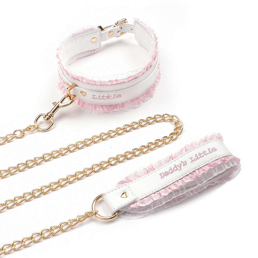 Daddy Dom/Little Girl DDLG White Pink Bondage Set
