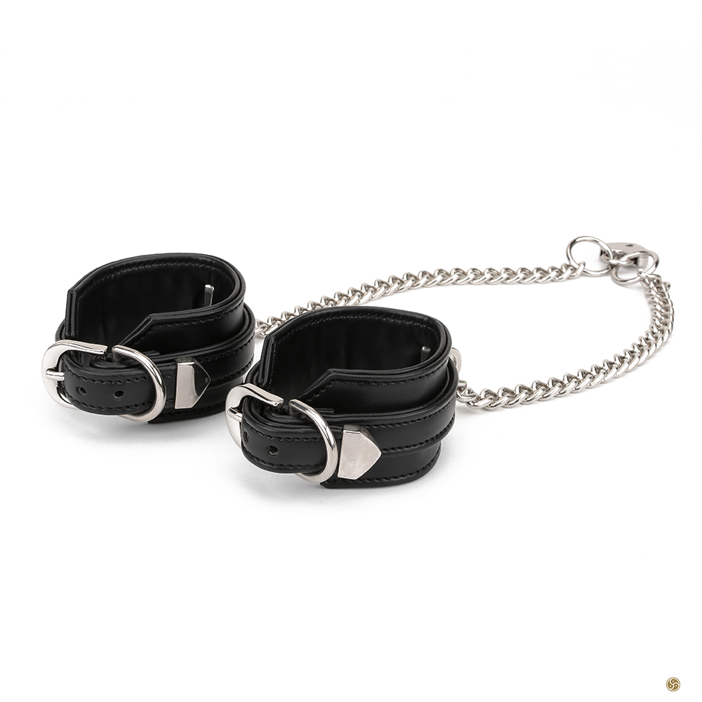 Wrist Handcuffs with Heart Lock Chain