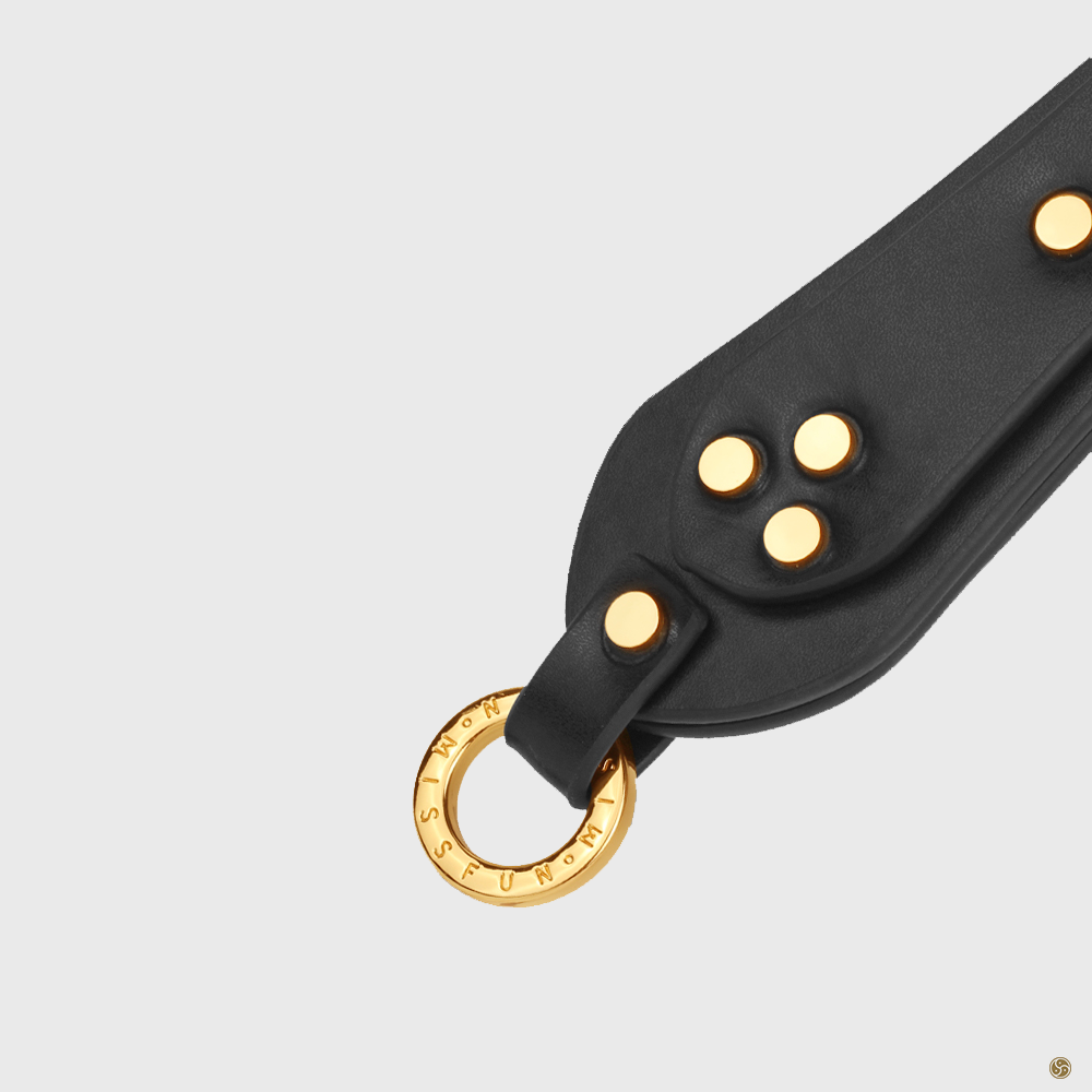 Luxury Double Loop Leather Spanking Paddle
