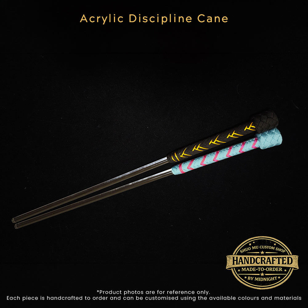 [Custom Made-to-Order] Hand-Braided Paracord Acrylic Discipline Cane