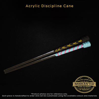 [Custom Made-to-Order] Hand-Braided Paracord Acrylic Discipline Cane