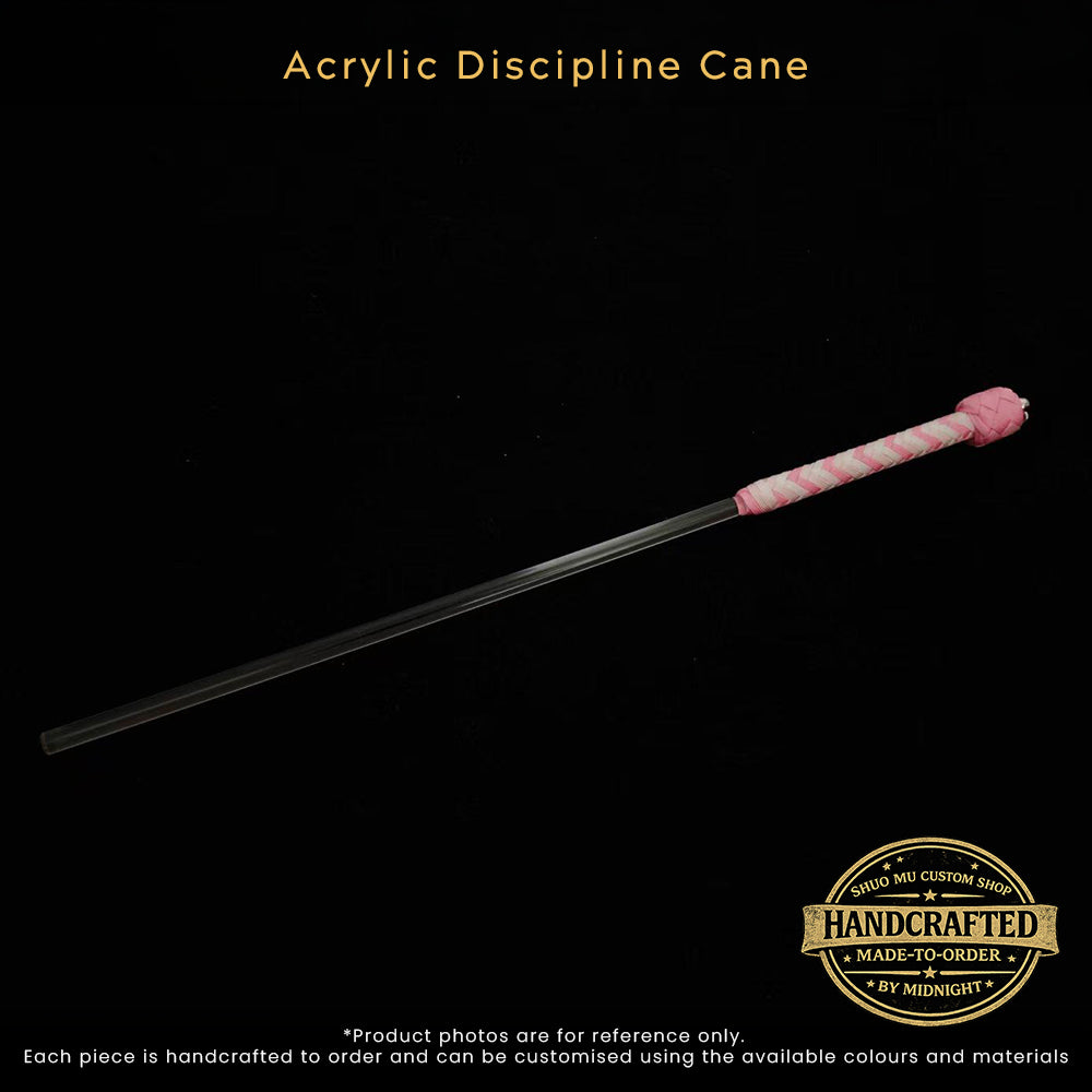 [Custom Made-to-Order] Hand-Braided Paracord Acrylic Discipline Cane