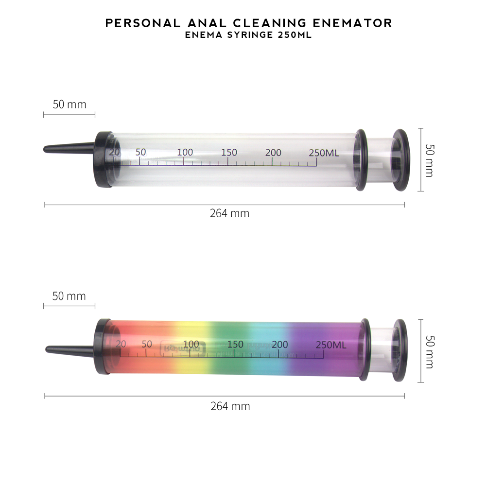 Personal Anal Cleaning Douche Enema Syringe Enemator 250mL