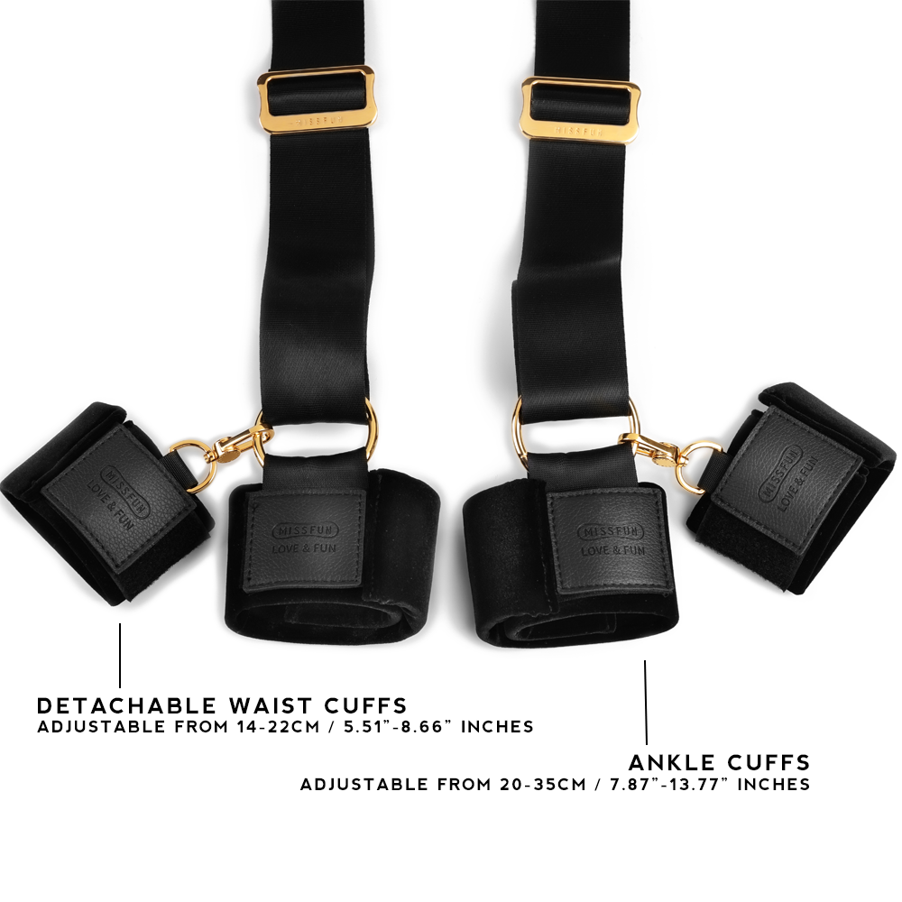 Luxury Sex Position Support Ankle Sling with wrist cuffs, designed for secure and comfortable restraint during intimate play.