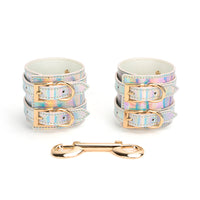 Holographic Aurora Double-Buckle Wrist Cuffs