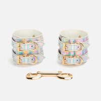 Holographic Aurora Double-Buckle Wrist Cuffs