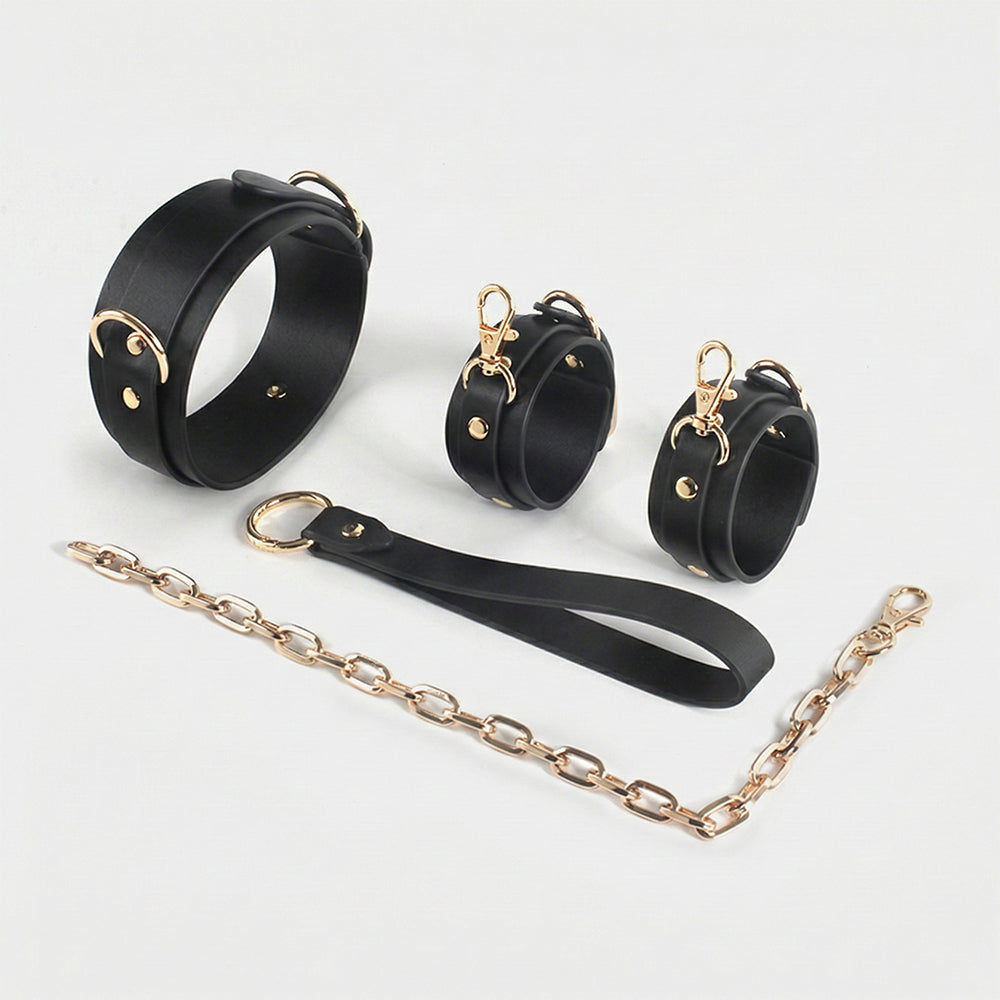 MISSFUN® Luxury Collar & Wrist Cuff Set Vegan Leather