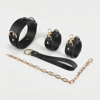 MISSFUN® Luxury Collar & Wrist Cuff Set Vegan Leather