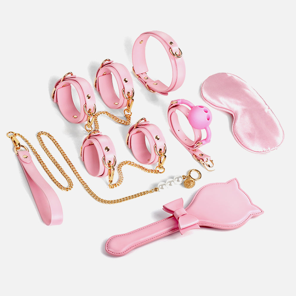 MISSFUN® Luxury Pink Passion Dolly Vegan Leather BDSM Set