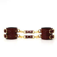 Double-Buckle Genuine Leather Wrist Cuffs