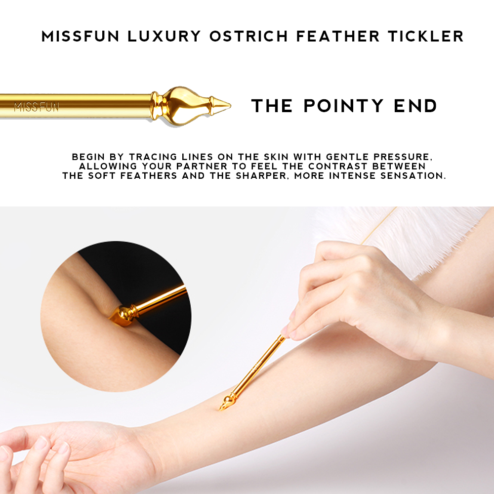 MISSFUN® Luxury Ostrich Feather Tickler with The Pointy End