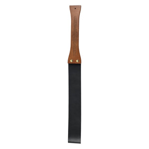 Deluxe BDSM Punisher Spanking Kit featuring a wooden-handle leather paddle