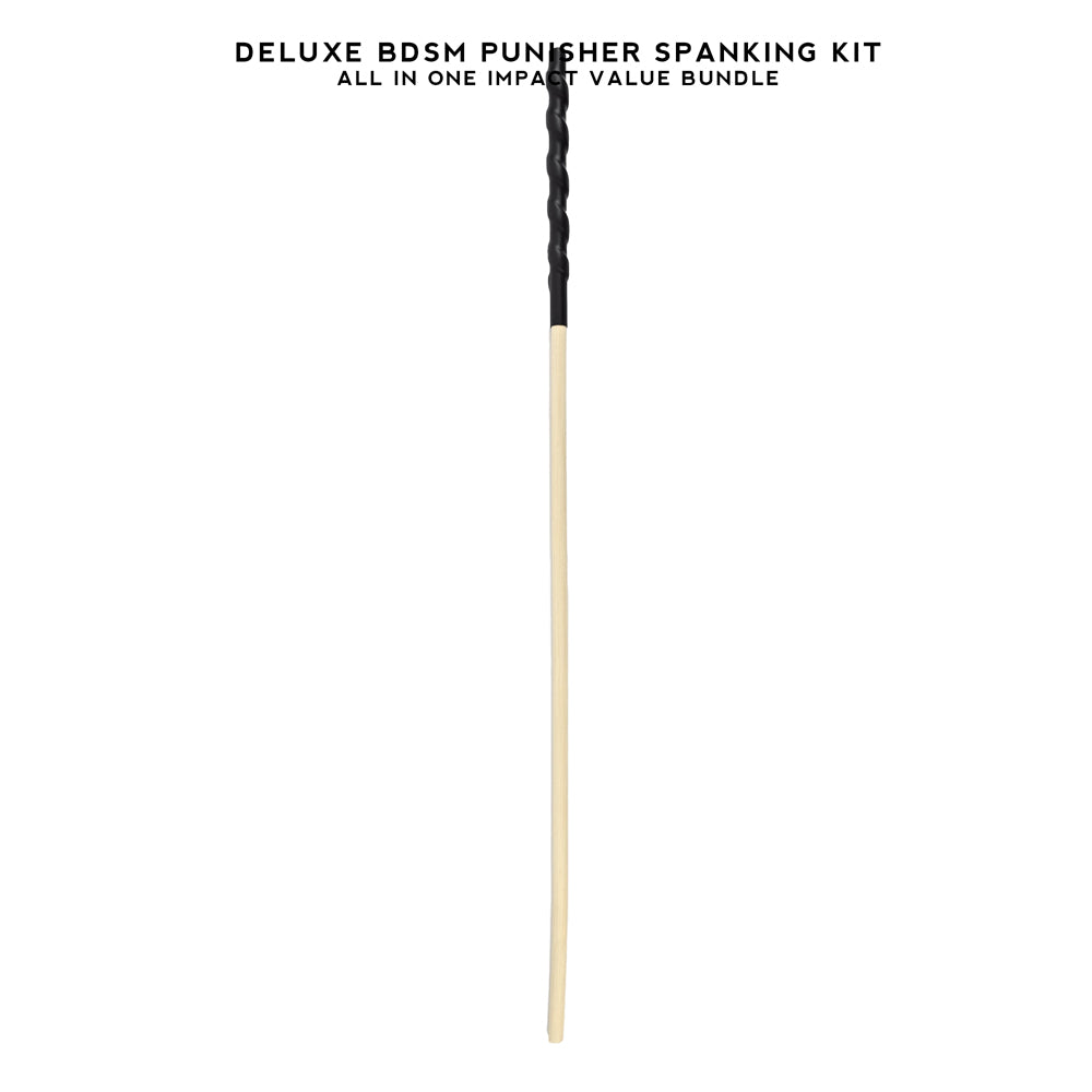 Deluxe BDSM Punisher Spanking Kit featuring a spanking cane