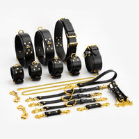 Deluxe Vegan Leather Bondage & Restraint Set Black