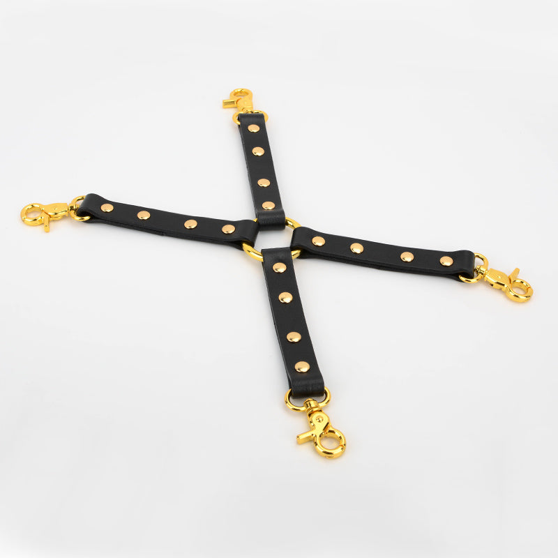 Deluxe Vegan Leather Bondage & Restraint Set Black