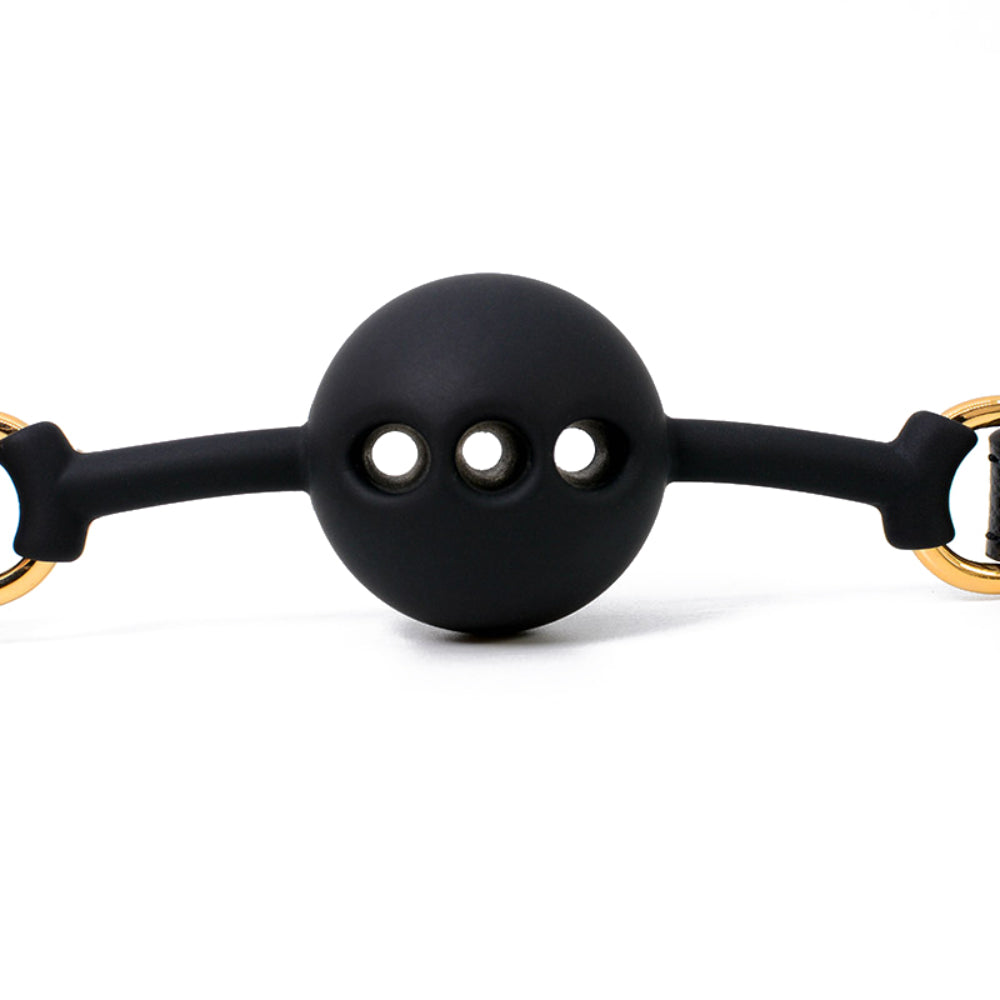 Breathable Silicone Ball Gag with Leather Buckle Strap