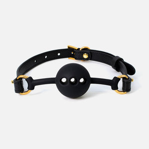 Breathable Silicone Ball Gag with Leather Buckle Strap