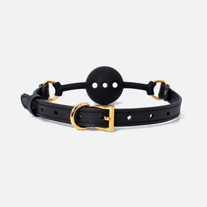 Breathable Silicone Ball Gag with Leather Buckle Strap
