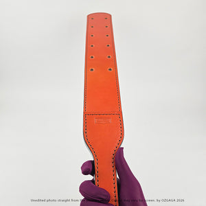 Dark Brown two-layer Italian leather Canadian Prison Strap with 12 holes