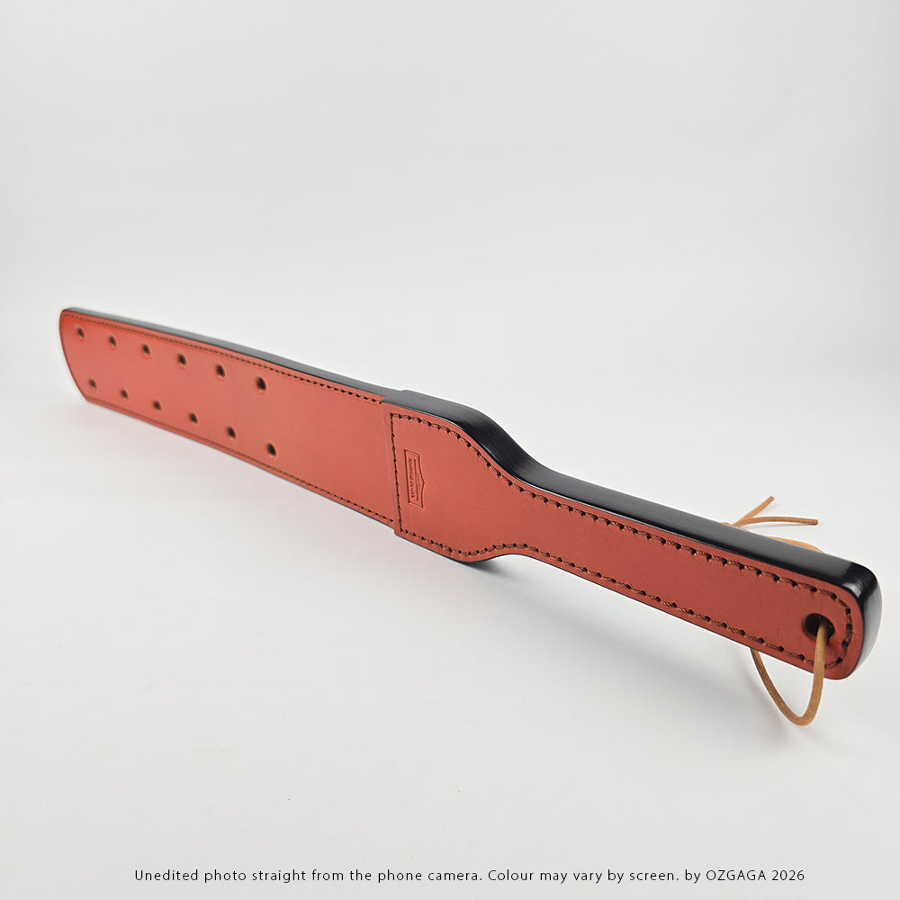 Dark Brown two-layer Italian leather Canadian Prison Strap with 12 holes