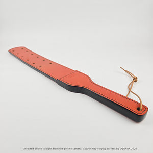 Dark Brown two-layer Italian leather Canadian Prison Strap with 12 holes