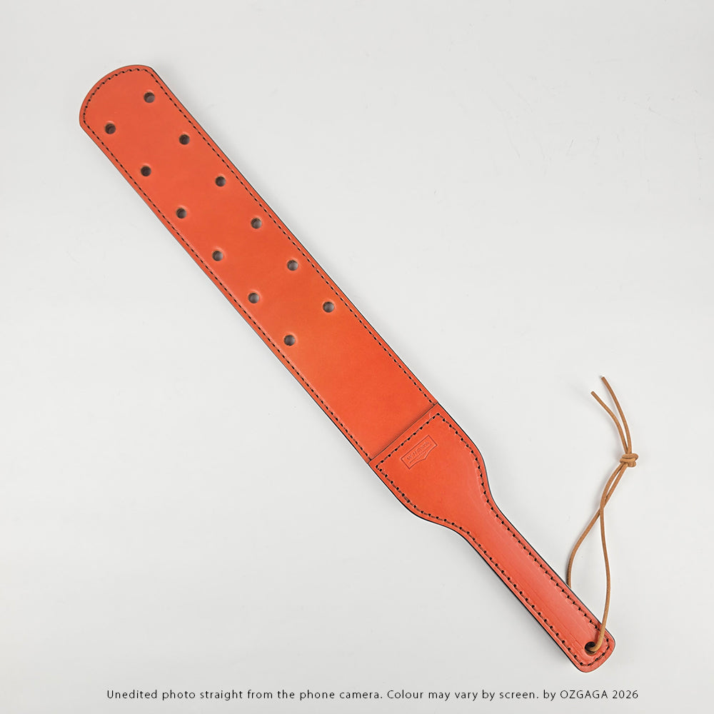 Dark Brown two-layer Italian leather Canadian Prison Strap with 12 holes
