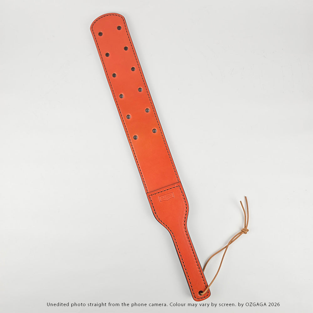 Dark Brown two-layer Italian leather Canadian Prison Strap with 12 holes