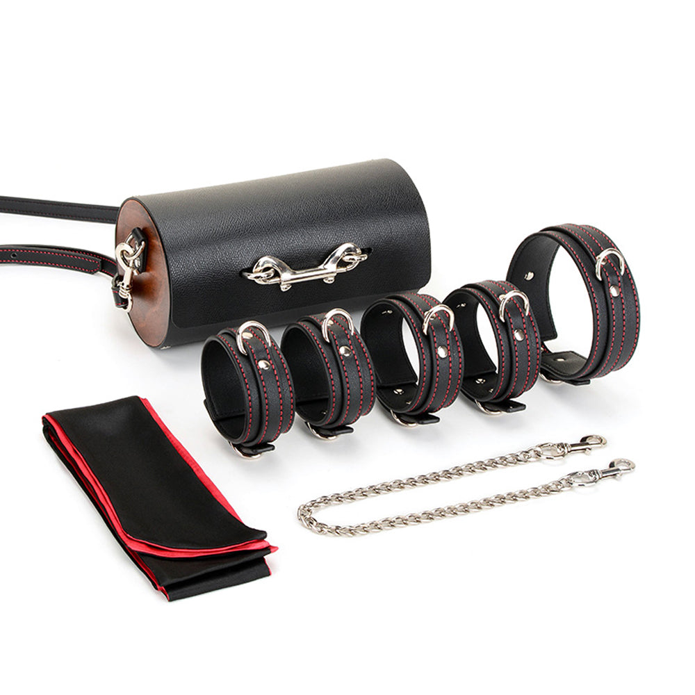 Deluxe Cross Shoulder BDSM Restraint Cylinder Case Set