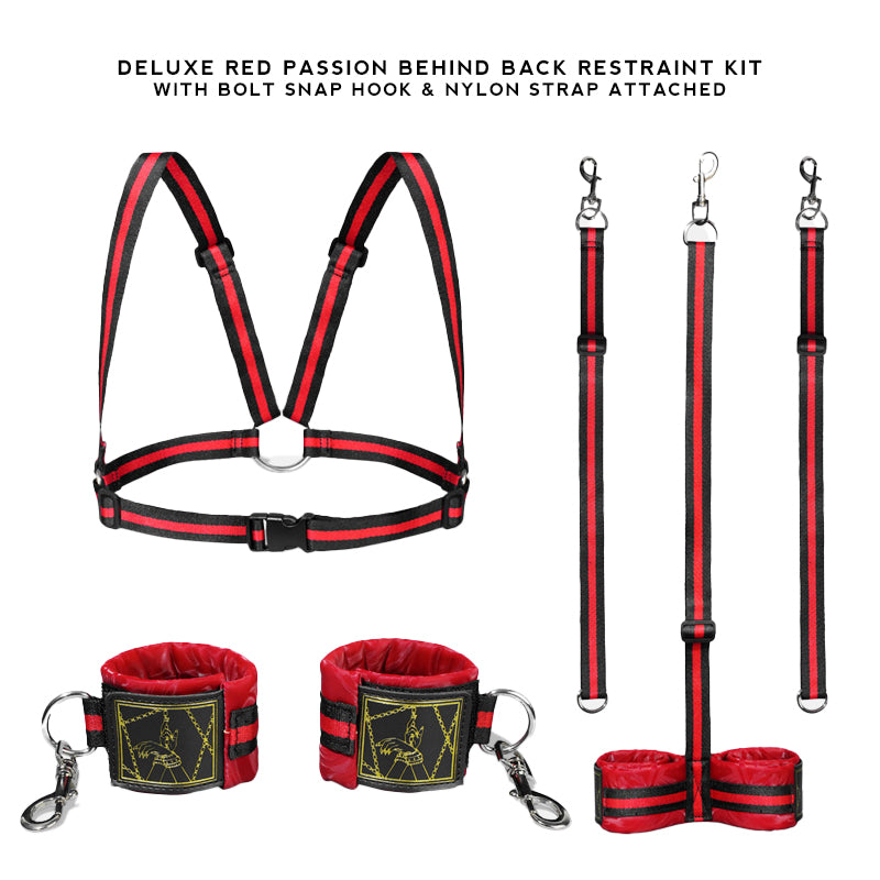 Deluxe Red Passion Behind Back Restraint Kit (5pc)