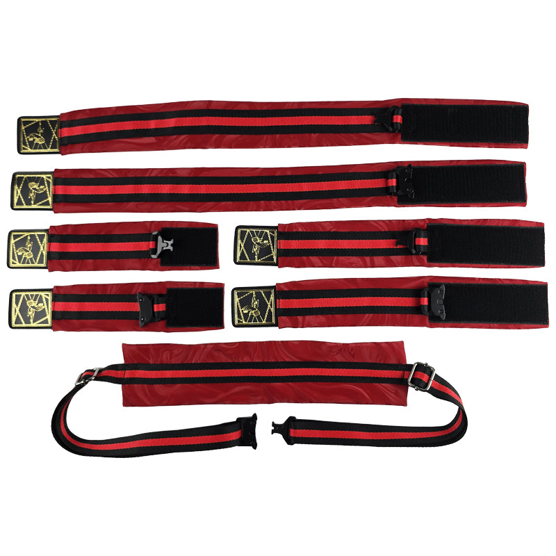 Deluxe Red Passion Multi-Position Bondage Restraint Kit (7pc)