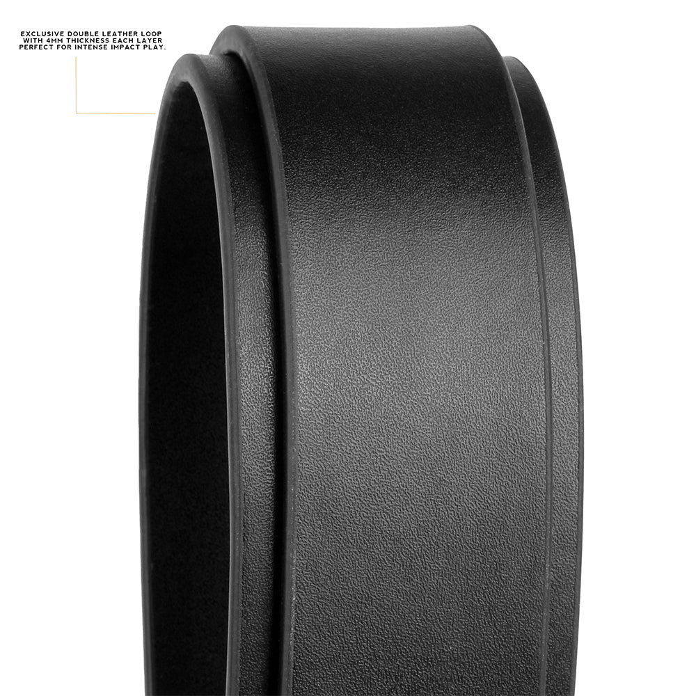 MISSFUN® Luxury High Impact Genuine Leather Paddle (Black)