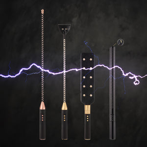 Passionate Electroplay Whip, Cane, Paddle, and Baton, USB Rechargeable, Adjustable Intensity for BDSM Sensation Play.