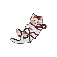 Alloy Enamel Pins - Shibari Kitty Cat