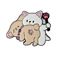 Alloy Enamel Pins - Kitten Spanking