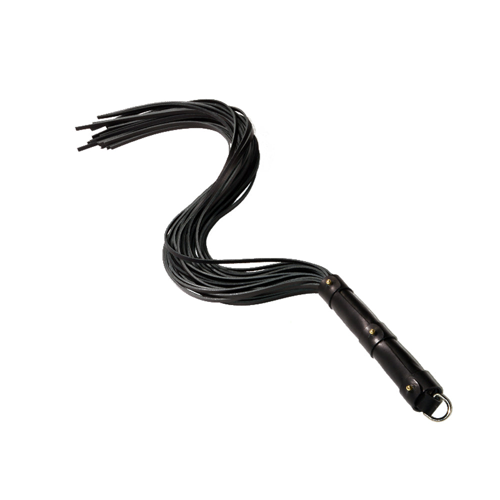 Genuine Leather Thick Handle Spanking Flogger, Ultimate Impact Play Tool