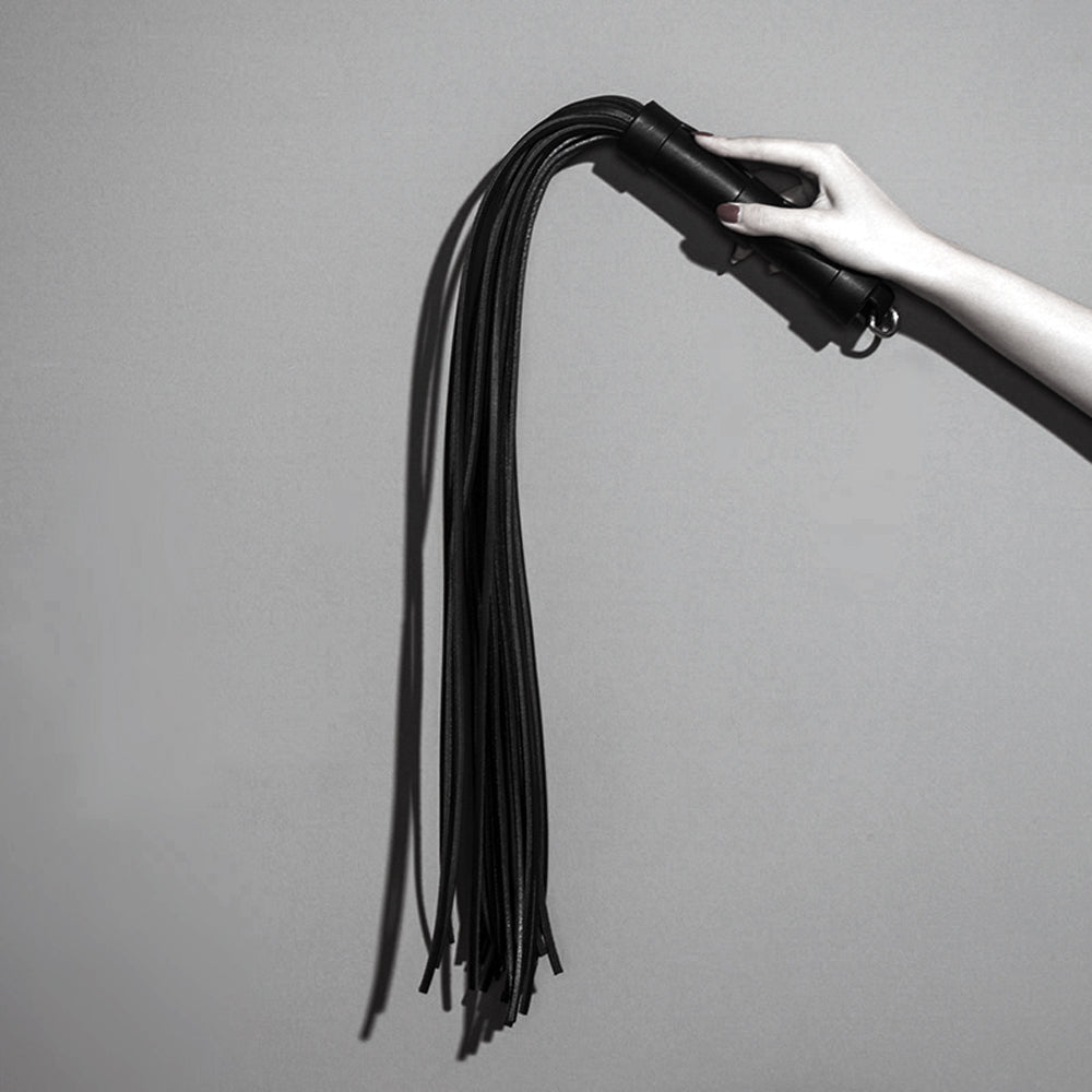 Genuine Leather Thick Handle Spanking Flogger, Ultimate Impact Play Tool