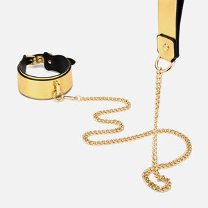 Golden "Kinky Kitten" 6-Piece Bondage Set