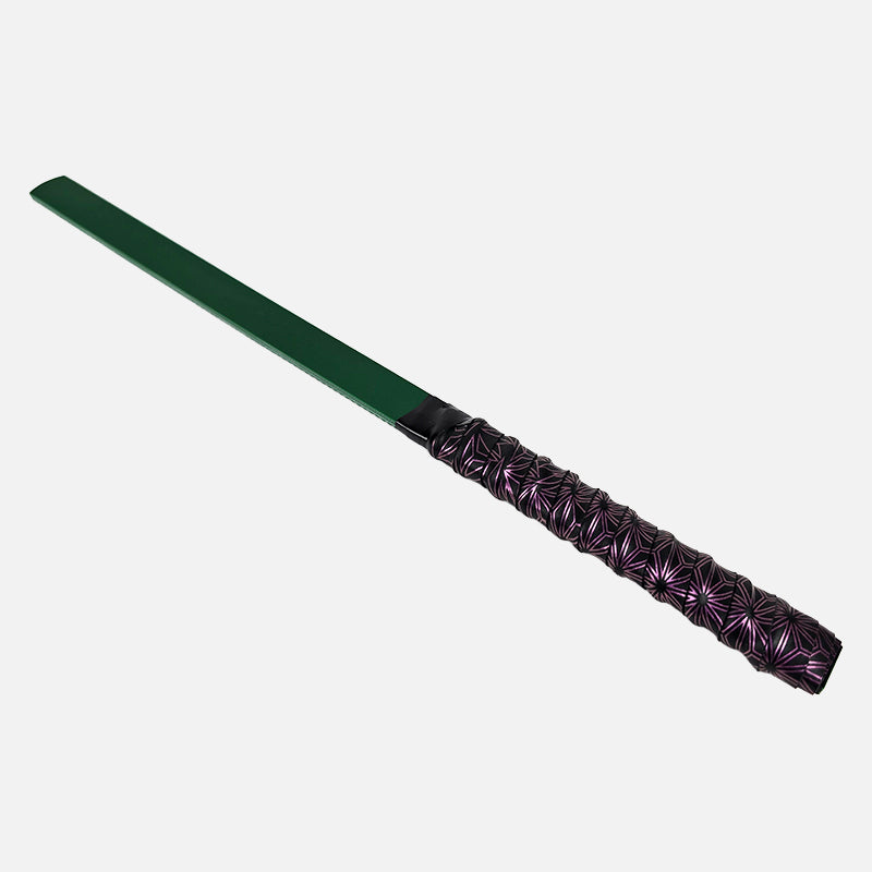OZGAGA Green PVC Strip Paddle Sharp Sting (Dual Texture) with Customisable anti-slip grip handle purple
