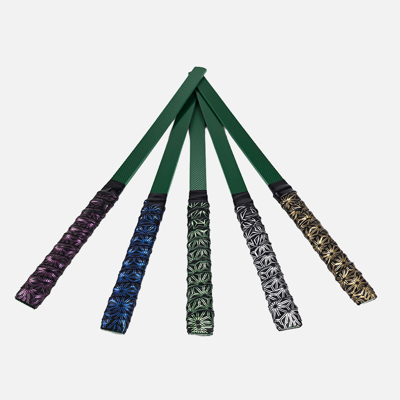 OZGAGA Green PVC Strip Paddle Sharp Sting (Dual Texture) with Customisable anti-slip grip handle