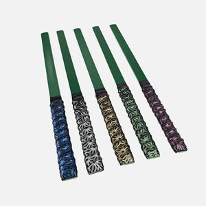 OZGAGA Green PVC Strip Paddle Sharp Sting (Dual Texture) with Customisable anti-slip grip handle