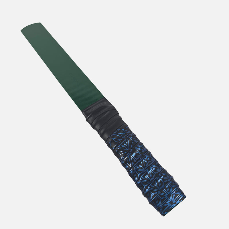 Green PVC Strip Paddle Sharp Sting (Dual Texture) with Customisable Handle Grip Tape
