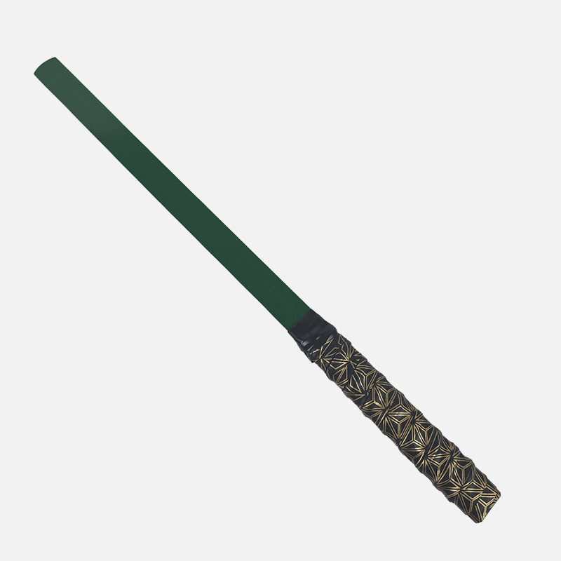 Green PVC Strip Paddle Sharp Sting (Dual Texture) with Customisable Handle Grip Tape